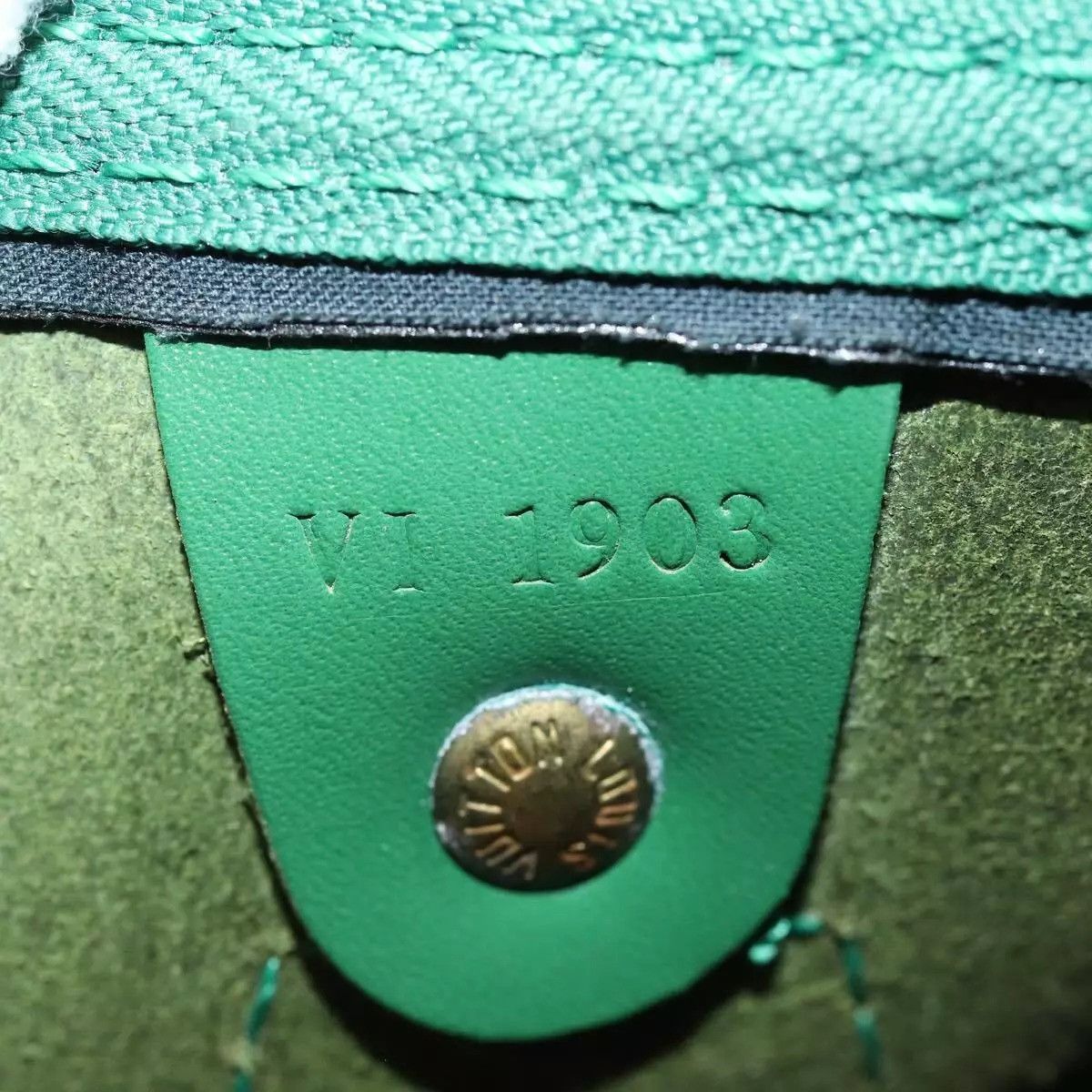Louis Vuitton LOUIS VUITTON Epi Speedy 25 Hand Bag Borneo Green Size ONE SIZE - 6 Thumbnail