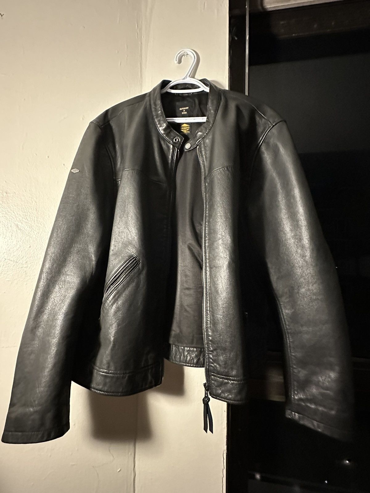image of Super Dry X Yokohama Racer Jacket in Black, Men's (Size Large)