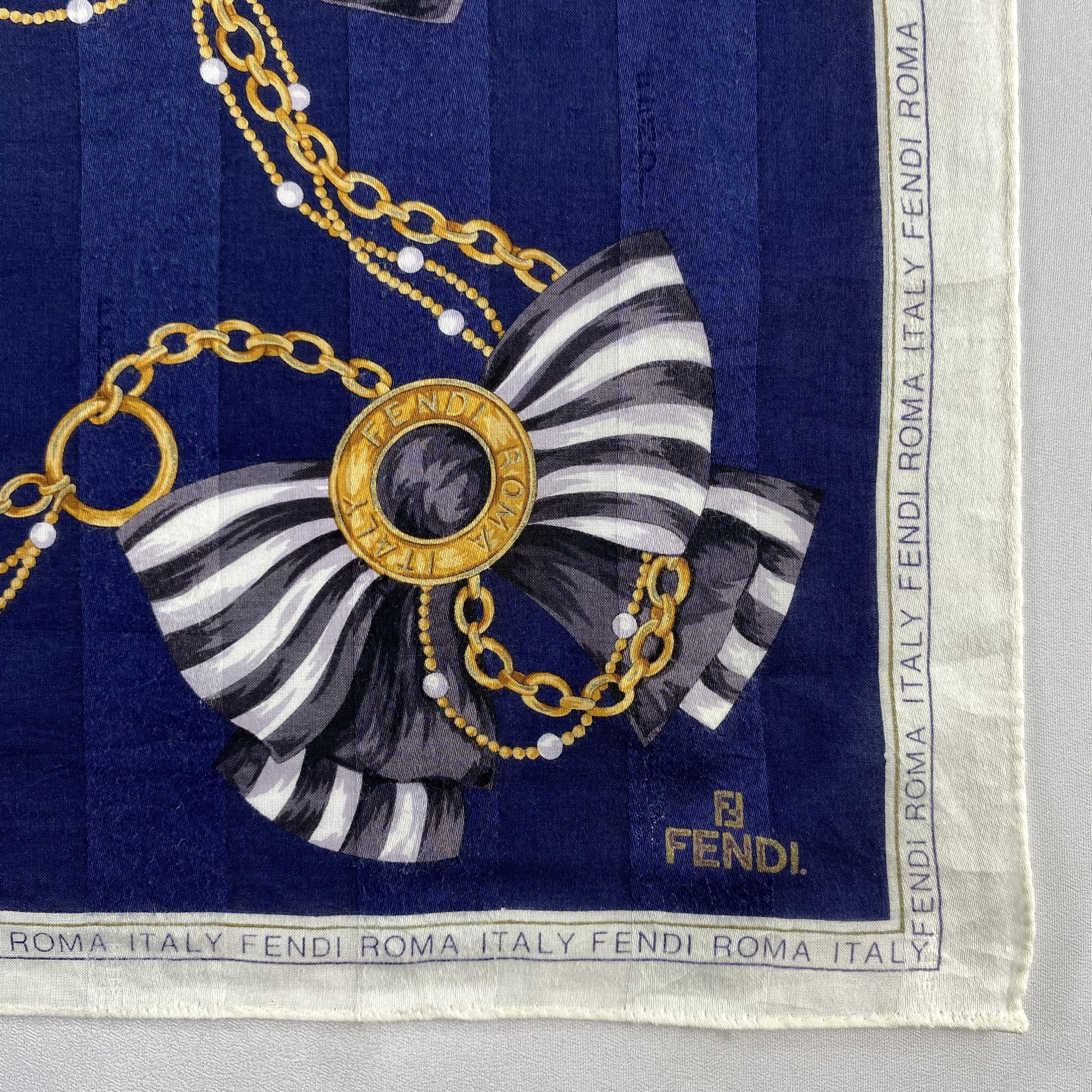 Vintage Fendi Handkerchief / Neckerchief / Bandana-P1443 Size ONE SIZE - 3 Thumbnail