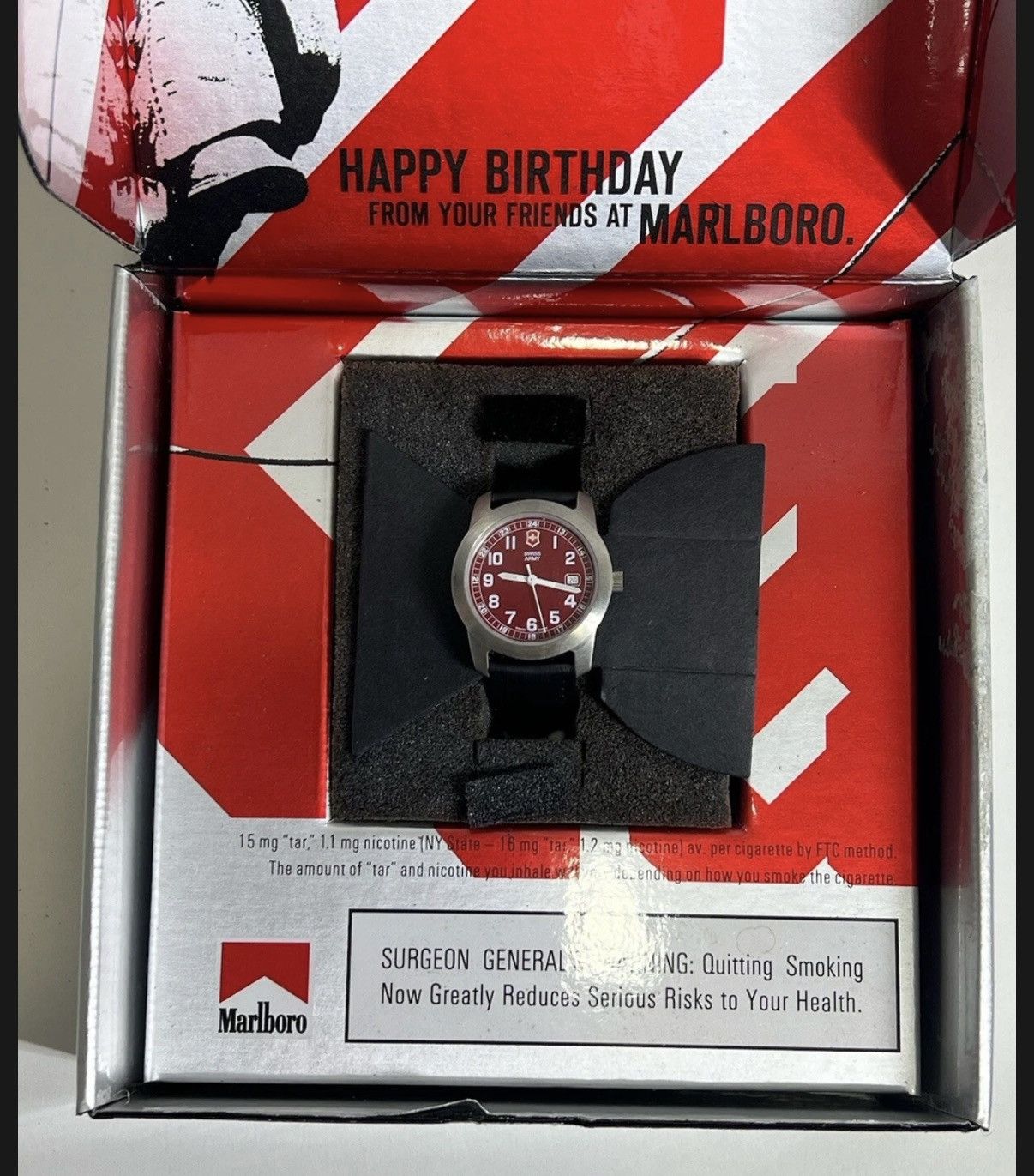 Marlboro Vintage Marlboro Happy Birthday Swiss Army Wristwatch In Box Size ONE SIZE - 16 Thumbnail