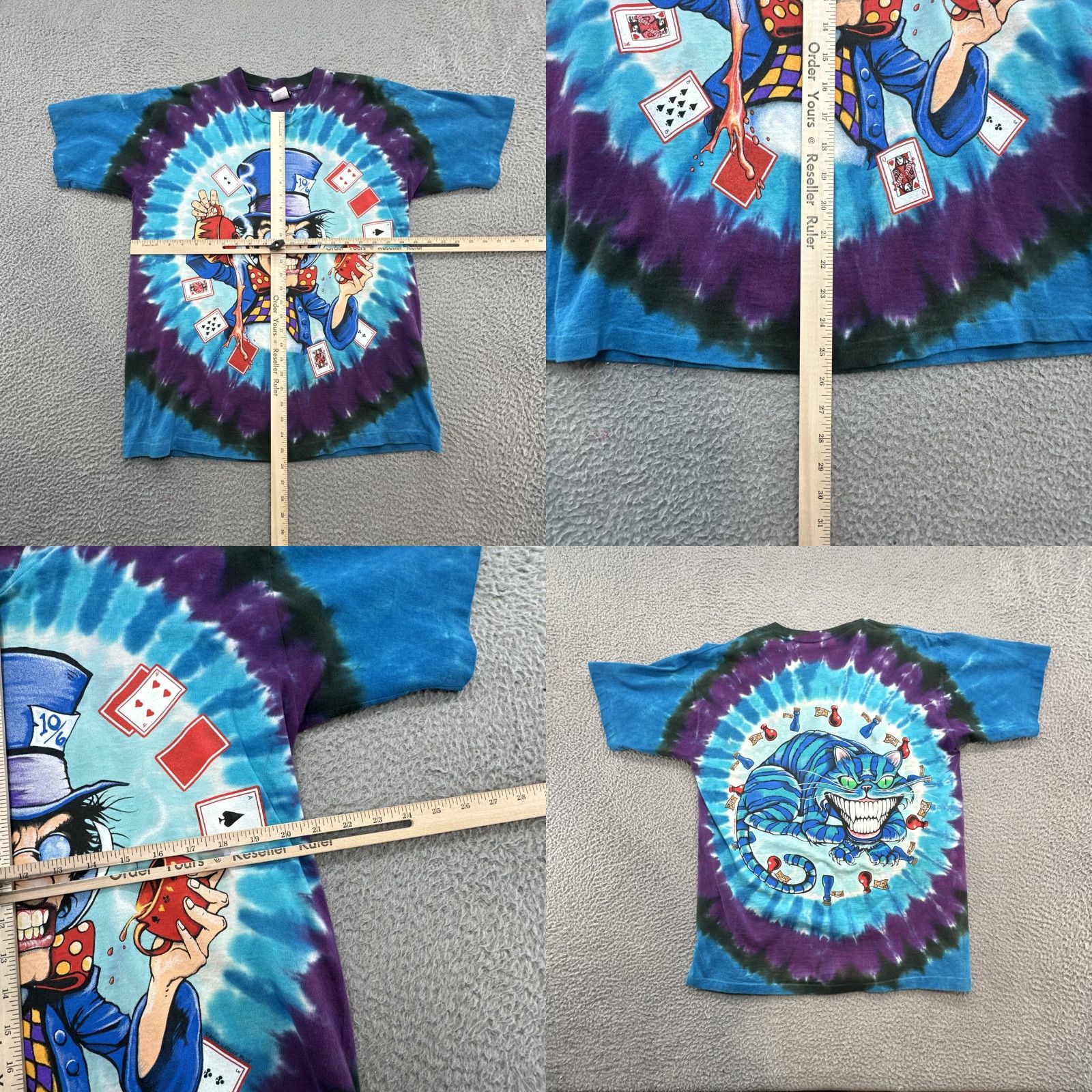 Liquid Blue VINTAGE Liquid Blue MAD HATTER T-Shirt Alice in Wonderland Single Stitch Mens Large Blue Cotton 90s Graphic Print Crew Neck Short Sleeve Theme 90s Size US L / EU 52-54 / 3 - 8 Thumbnail