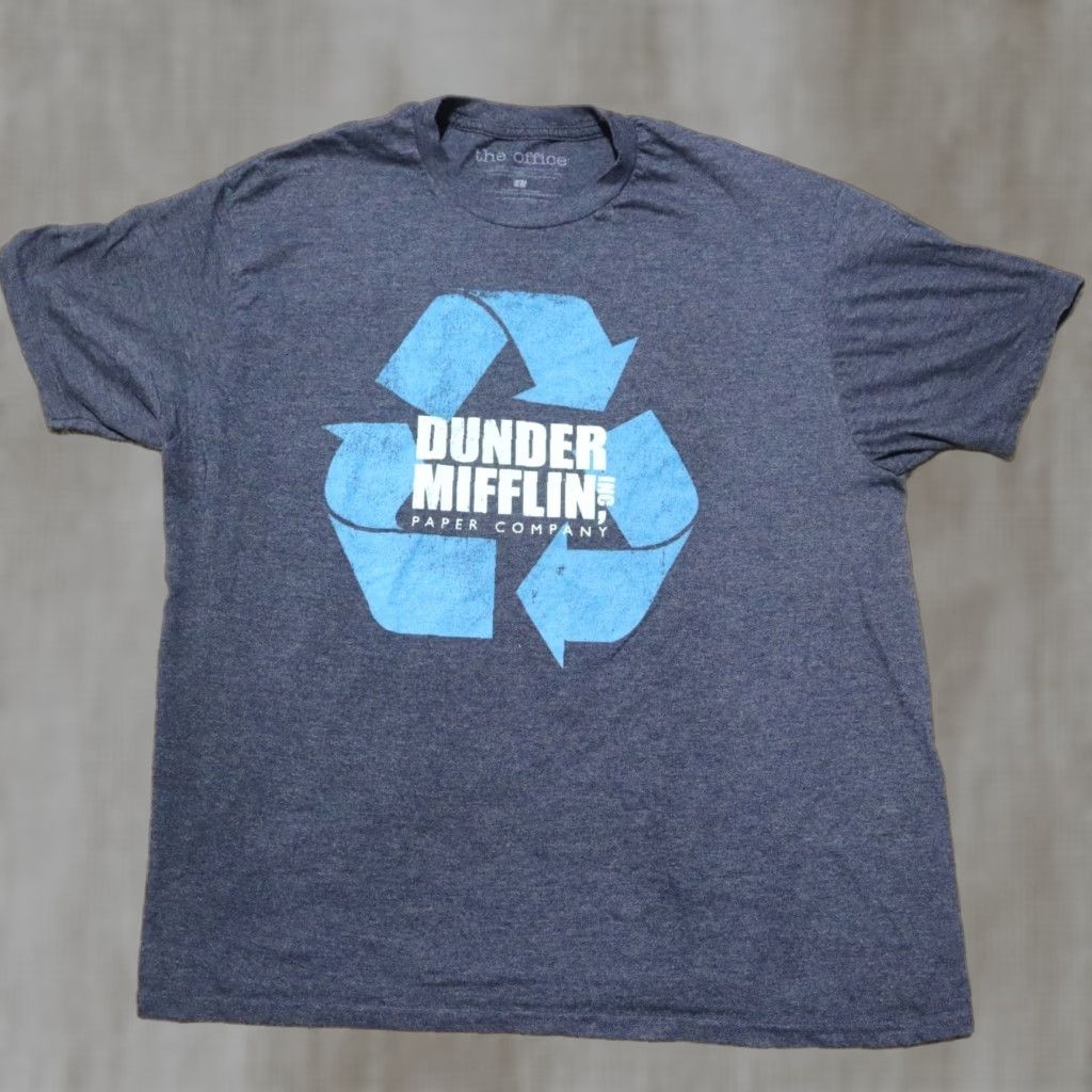 Vintage the office Dunder Mifflin Inc Paper Company Tee T-Shirt Adult Mens Size L Large Dark Grey Shirt Unisex TV Series Mens Size US L / EU 52-54 / 3 - 1 Thumbnail