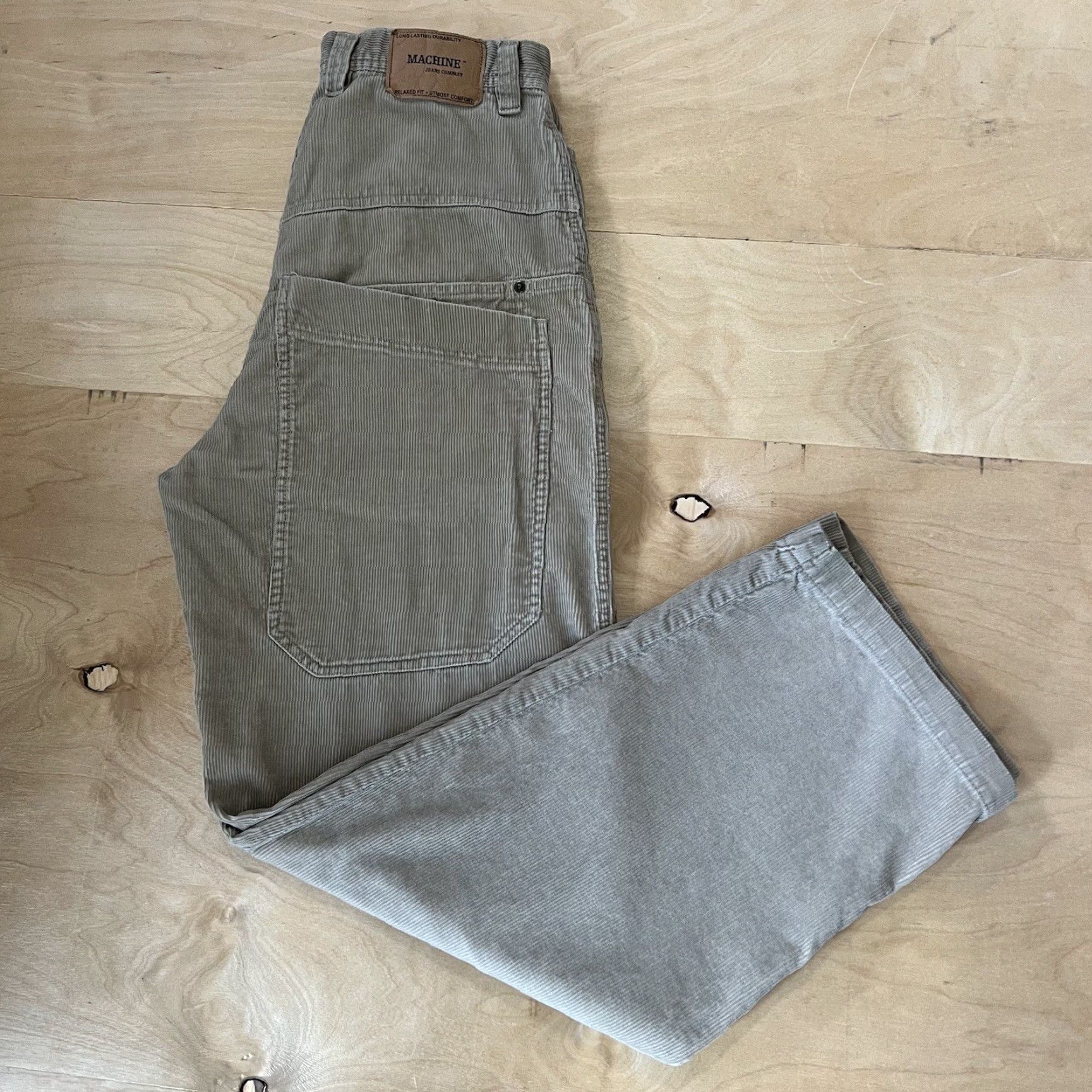Toy Machine VINTAGE Machine Jeans CO Corduory Pants 31 Beige Baggy Wide Leg Y2K Streetwear Size US 31 - 8 Thumbnail