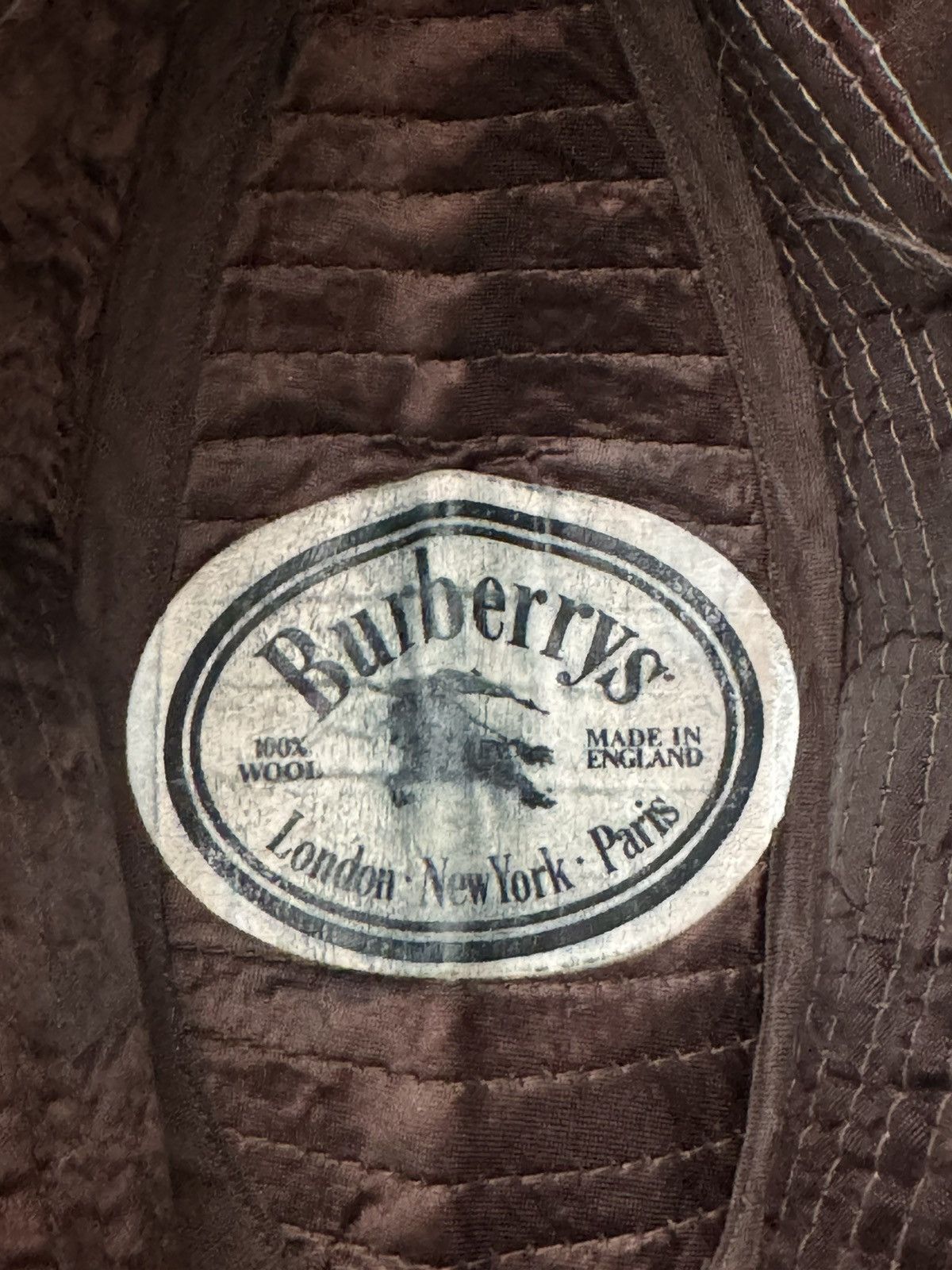 Burberry × Vintage Burberry Vintage Wool Nova Check Bucket Hat. Size ONE SIZE - 7 Thumbnail