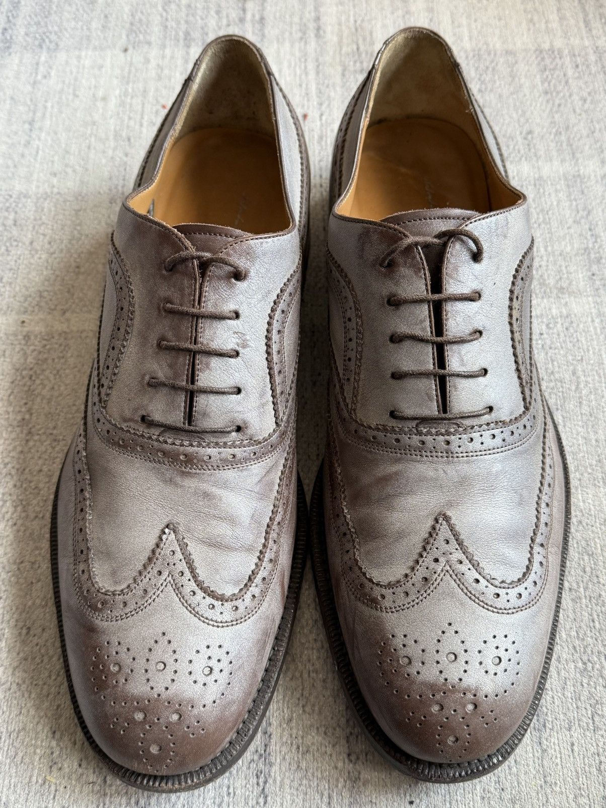 Salvatore Ferragamo Ferragamo brogues brown/silver 11 EE Size US 11 / EU 44 - 7 Thumbnail