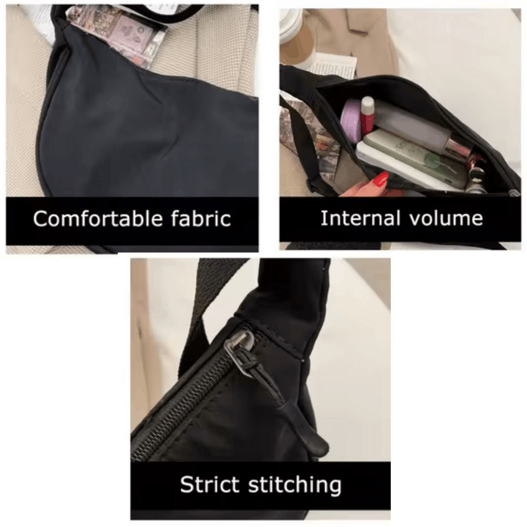 Japanese Brand Large Capacity Crossbody Half Moon Waterproof Bag Size ONE SIZE - 2 Thumbnail
