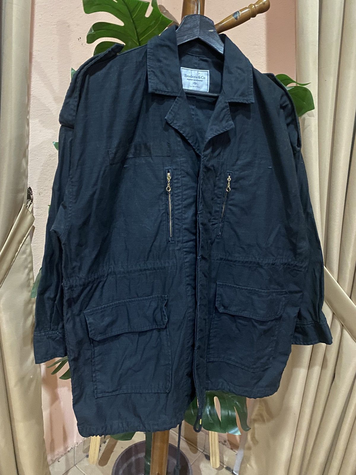 NANO universe Vintage Broderie & Co Nano Universe Military Jacket – Black Size US M / EU 48-50 / 2 - 3 Thumbnail