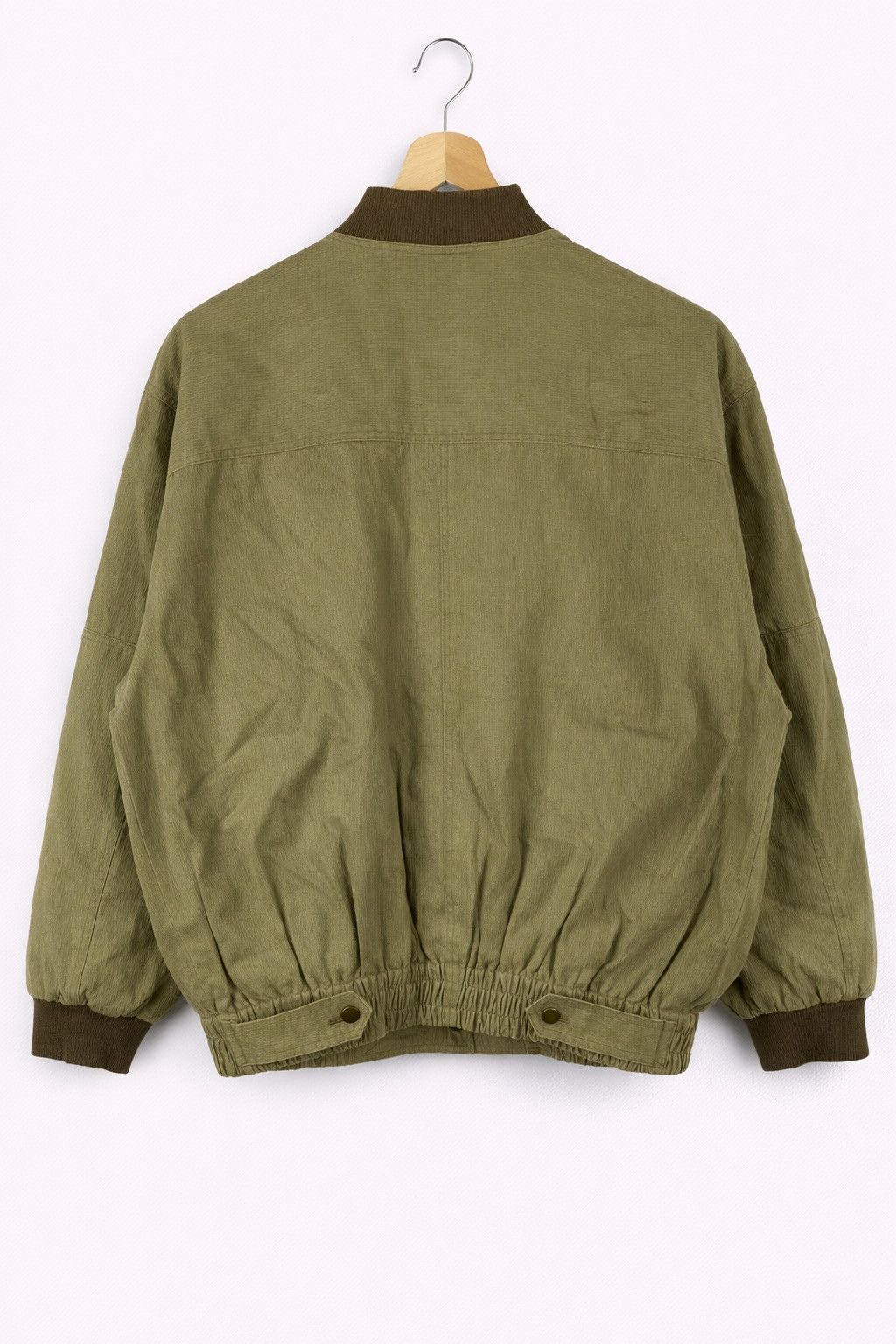 Japanese Brand Mammima Tokyo Olive Bomber Plaid Lining Cropped Workwear Size M / US 6-8 / IT 42-44 - 2 Thumbnail