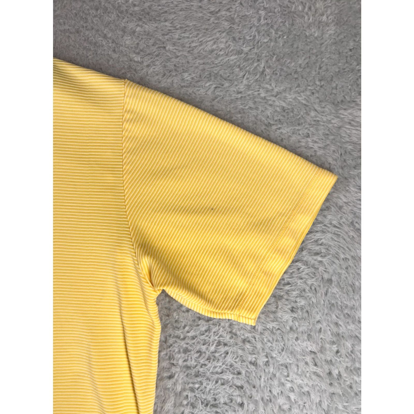 Vintage Jamaica Jaxx Polo Shirt Mens 2XL Yellow Stripe Knit Modal Beach Aloha Shirt Short Sleeve Collared Button 31in Adult Mens Size US XXL / EU 58 / 5 - 2 Thumbnail