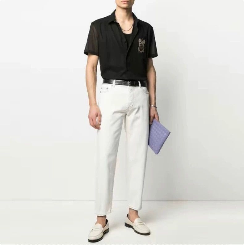 Saint Laurent Paris SAINT LAURENT Gray White Pocket Trousers-2507 Size US 33 - 6 Thumbnail