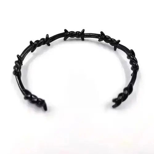 Jewelry Punk Style Thorns Wire Bangle Bracelet Size ONE SIZE - 4 Thumbnail