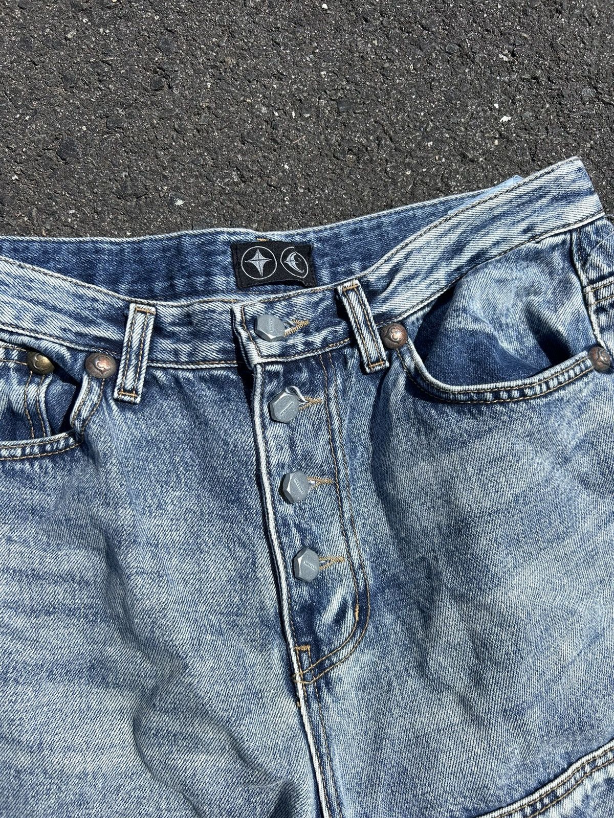 Thug Club Distressed Denim Shorts Size US 34 / EU 50 - 2 Thumbnail