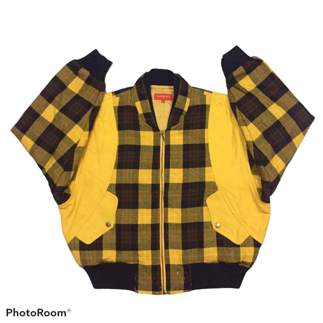 Lancel × Vintage Distressed Vintage Wool Plaid Nova Jacket Lancel Paris Size M / US 6-8 / IT 42-44 - 1 Thumbnail