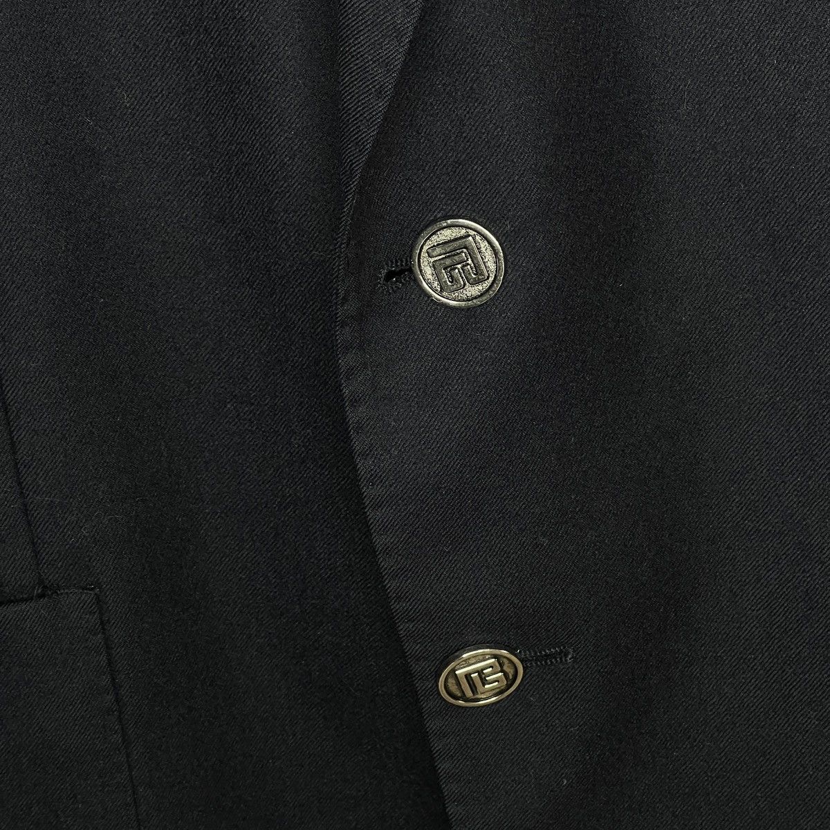 Balmain Vintage Balmain Luxury Blazer Wool Navy Buttons Jacket Size 40R - 5 Thumbnail