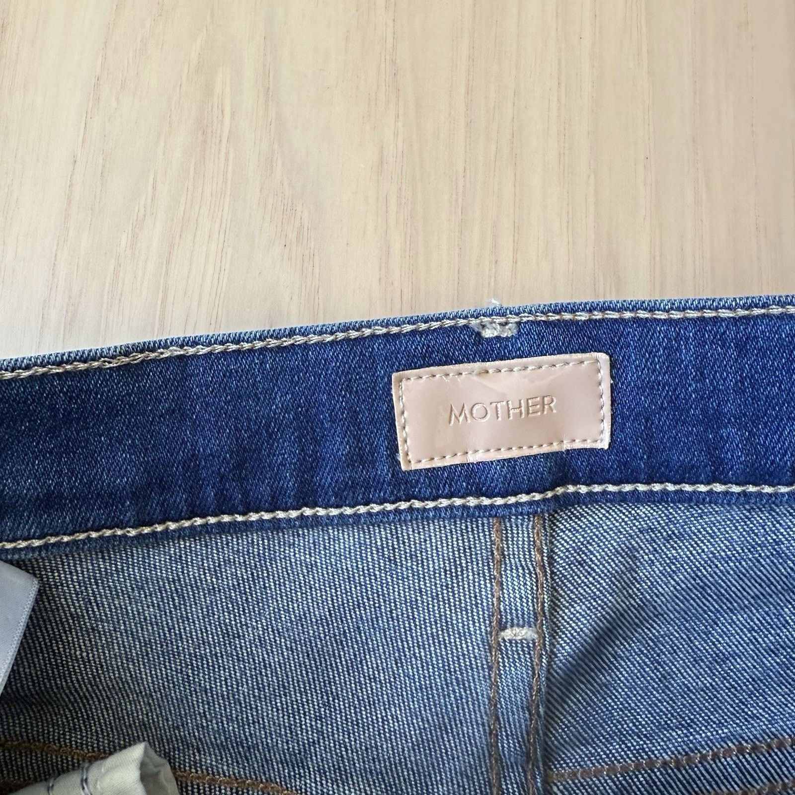 MOTHER Mother Hustler Ankle Jeans Women's 25 Blue Fray Glam Boho Size 25" / US 0 / IT 36 - 5 Thumbnail