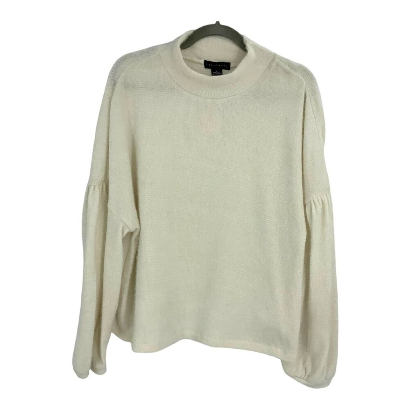 Sanctuary Sanctuary Keep Warm Mock Neck Sweater Cream XL NWT $59 MSRP Size XL / US 12-14 / IT 48-50 - 3 Thumbnail