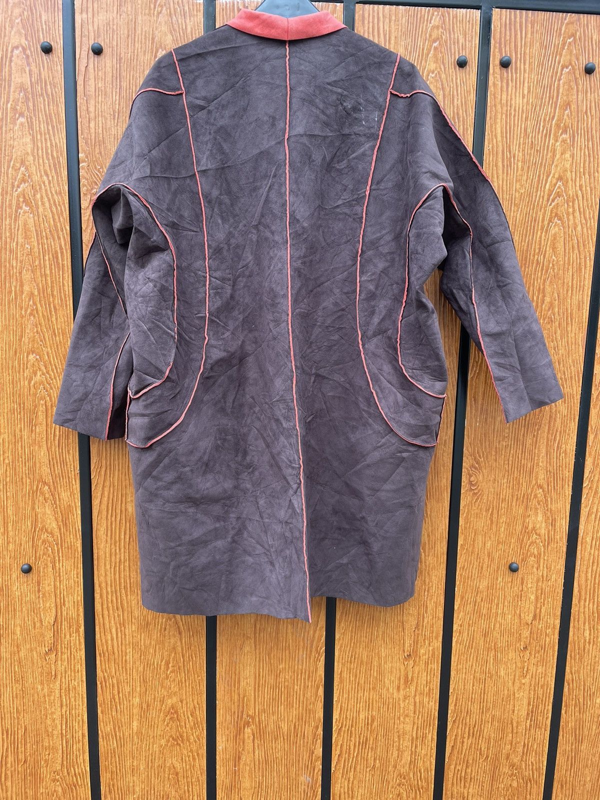 Designer × Issey Miyake Issey Miyake Deconstructed Reversible Suede Batwing Coat Size US M / EU 48-50 / 2 - 2 Thumbnail