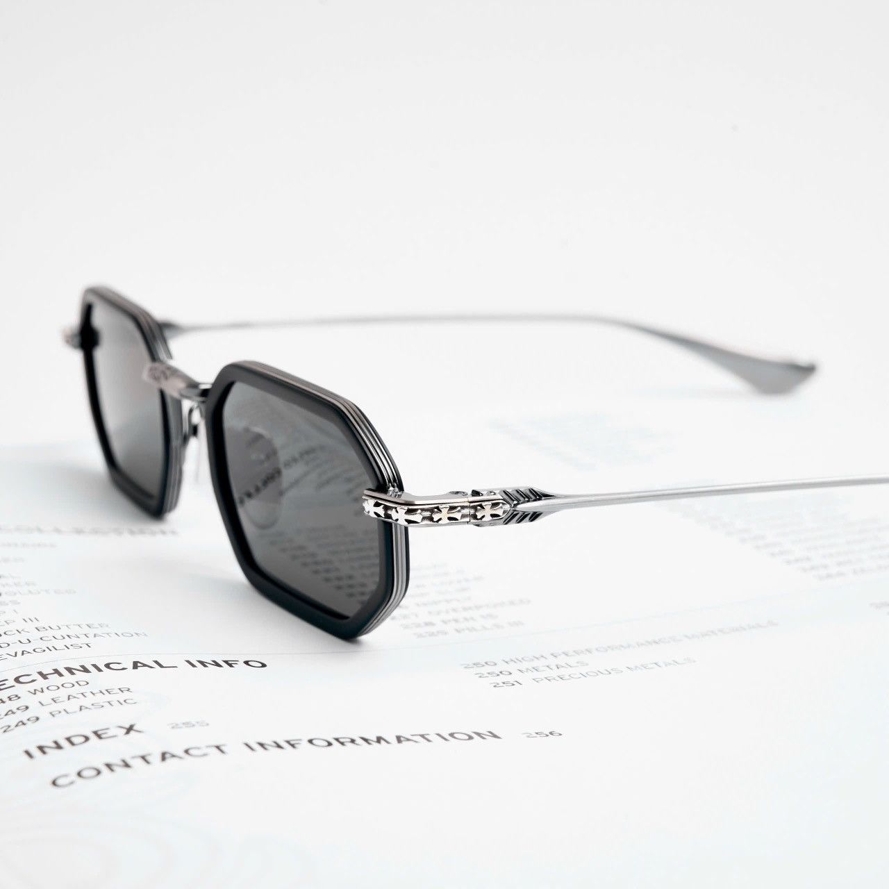 Chrome Hearts CHROME HEARTS STYLIDA MATTE BLACK/PEWTER SUNGLASSES Size ONE SIZE - 3 Thumbnail