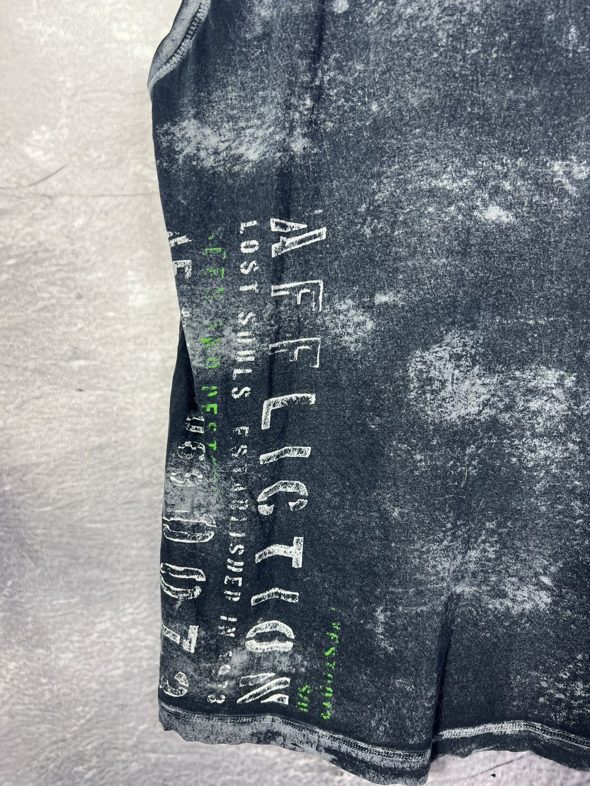 Affliction Affliction Lost Souls Washed Dark Grey Tank Top Y2K Gothic Grunge Size US L / EU 52-54 / 3 - 6 Thumbnail