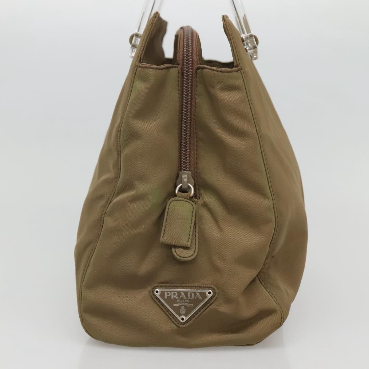 Prada PRADA Hand Bag Nylon Khaki Silver Size ONE SIZE - 4 Thumbnail