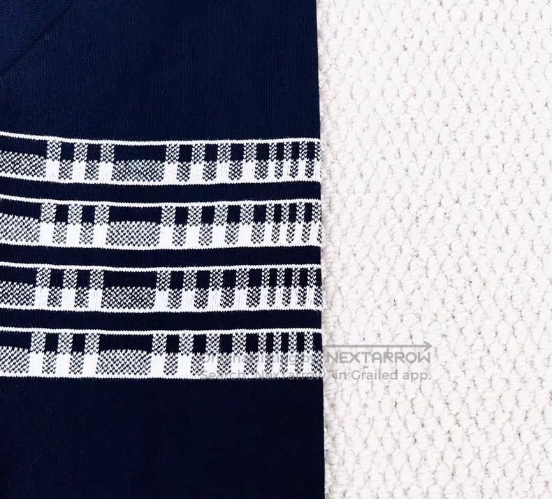 Thom Browne Thom Browne Navy Blue Knit Cardigan Jacket Size US M / EU 48-50 / 2 - 6 Thumbnail