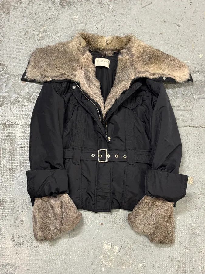 Alexander McQueen 2000s Alexander McQueen Fur Puffer Black Jacket Size M / US 6-8 / IT 42-44 - 1 Thumbnail