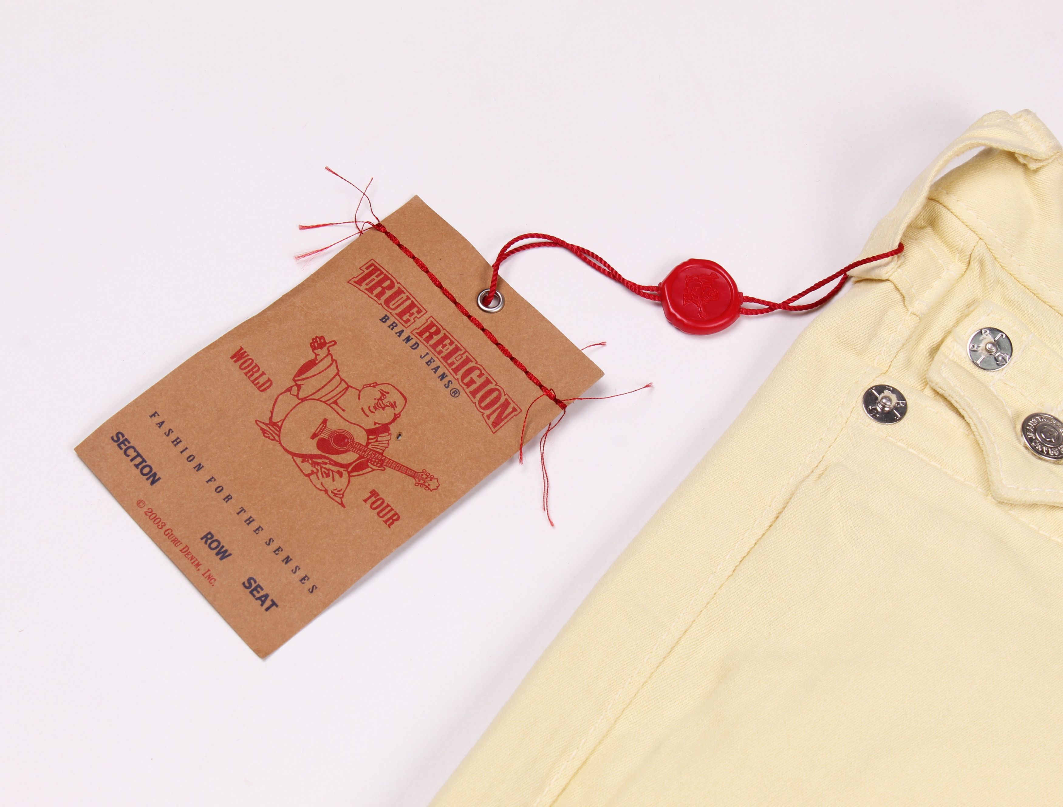True Religion True Religion Vintage Y2K Yellow Mini Skirt Size 28" / US 6 / IT 42 - 3 Thumbnail