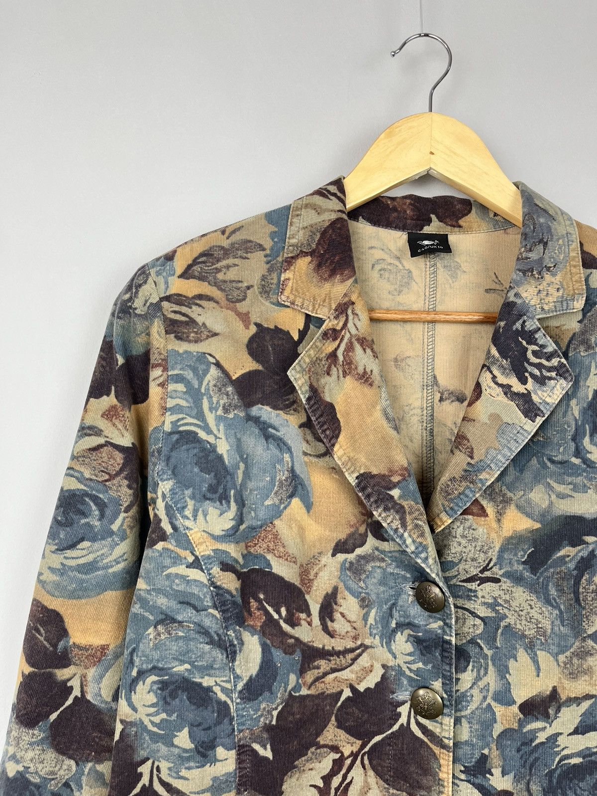 Vintage Vintage Rare Streetwear Y2K Floral Blazer Size L / US 10 / IT 46 - 2 Thumbnail