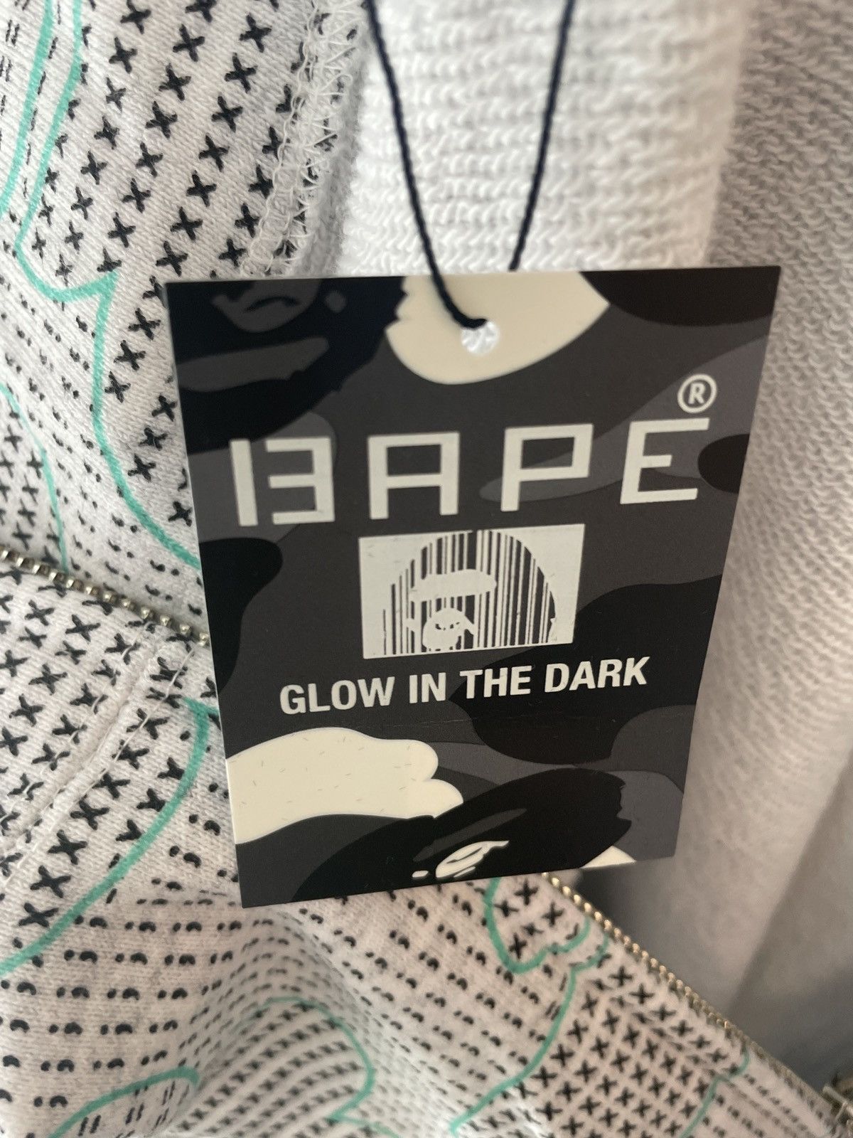 Bape Bape Text Code Camo Shark Full Zip Hoodie Grey M Size US M / EU 48-50 / 2 - 7 Thumbnail