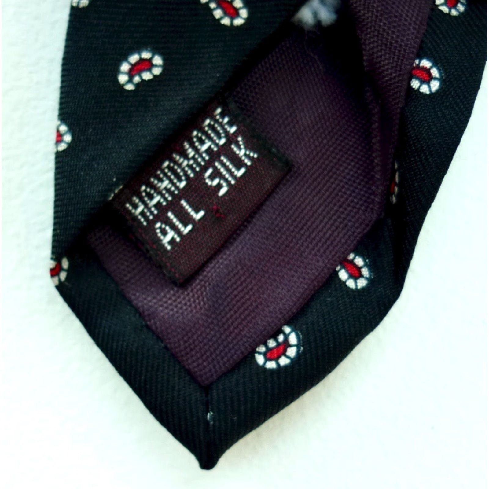 Vintage Cromley & Finch Men's Luxury Silk Tie Paisley Handmade 57"-60" Black Wide 4" Men’s Silk Tie Vintage? Size ONE SIZE - 8 Thumbnail