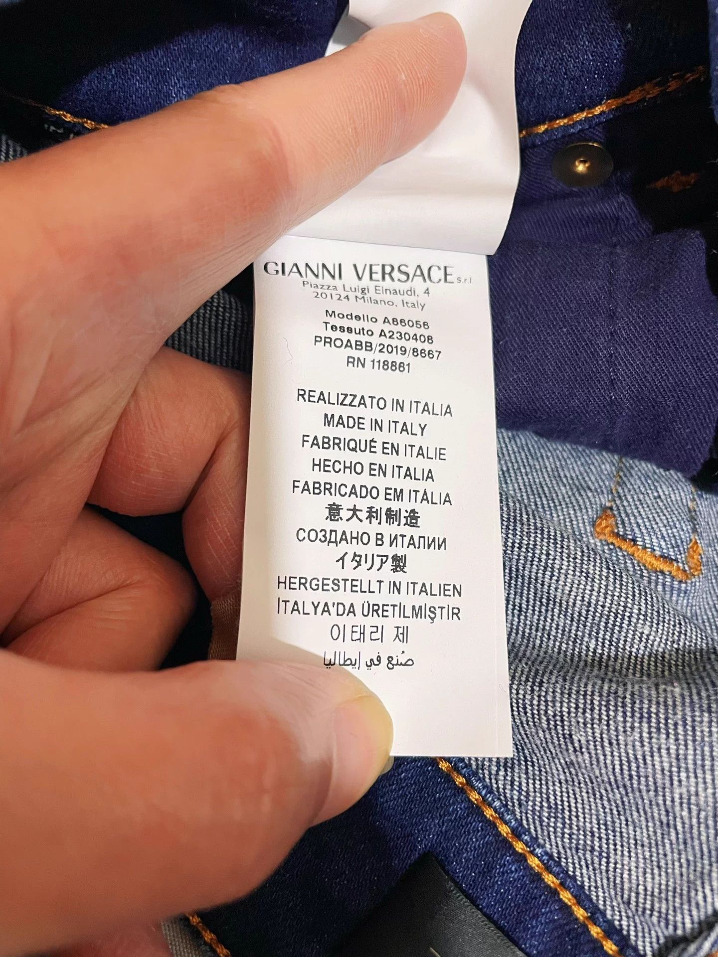 Versace Versace Main Line Rolled Cuff Knit Denim 31 Size US 31 - 8 Thumbnail