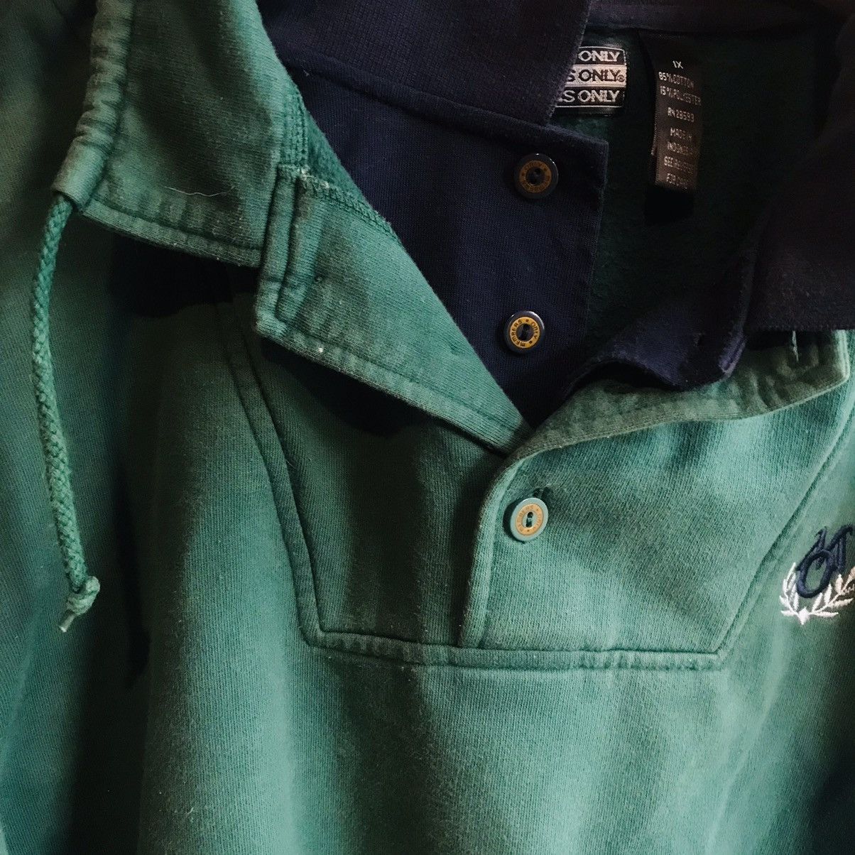 Members Only × Vintage Members Only Double Collar Sweatshirt Size US L / EU 52-54 / 3 - 4 Thumbnail