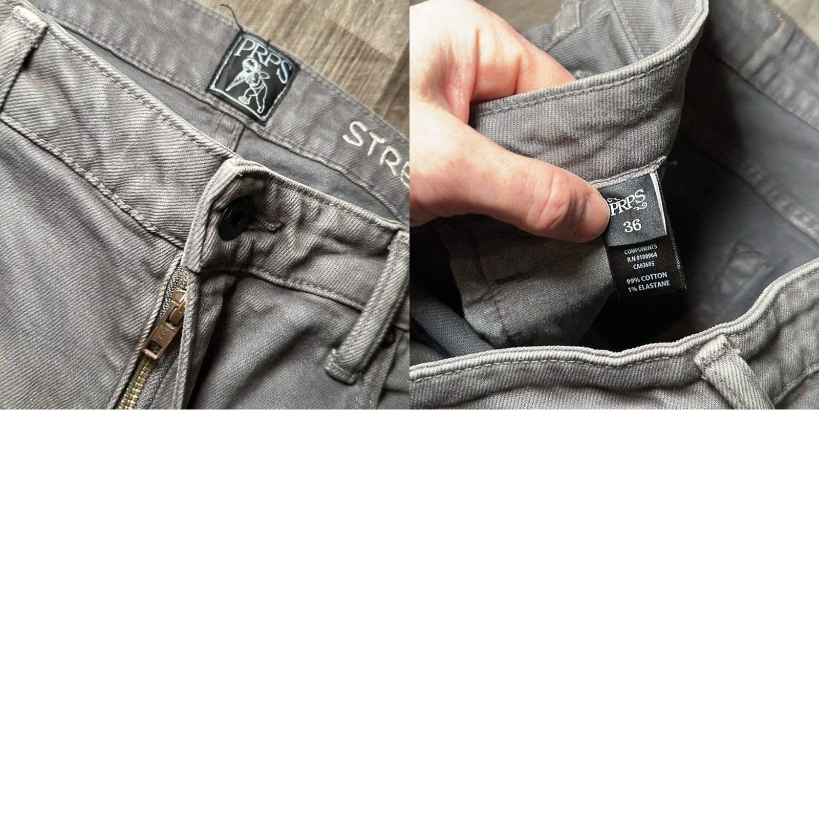 Prps PRPS Skinny Stretch Destroyed Painter Jeans NWOT 36 Gray Men 34 Inseam Jeans Boys? Size US 36 / EU 52 - 8 Thumbnail