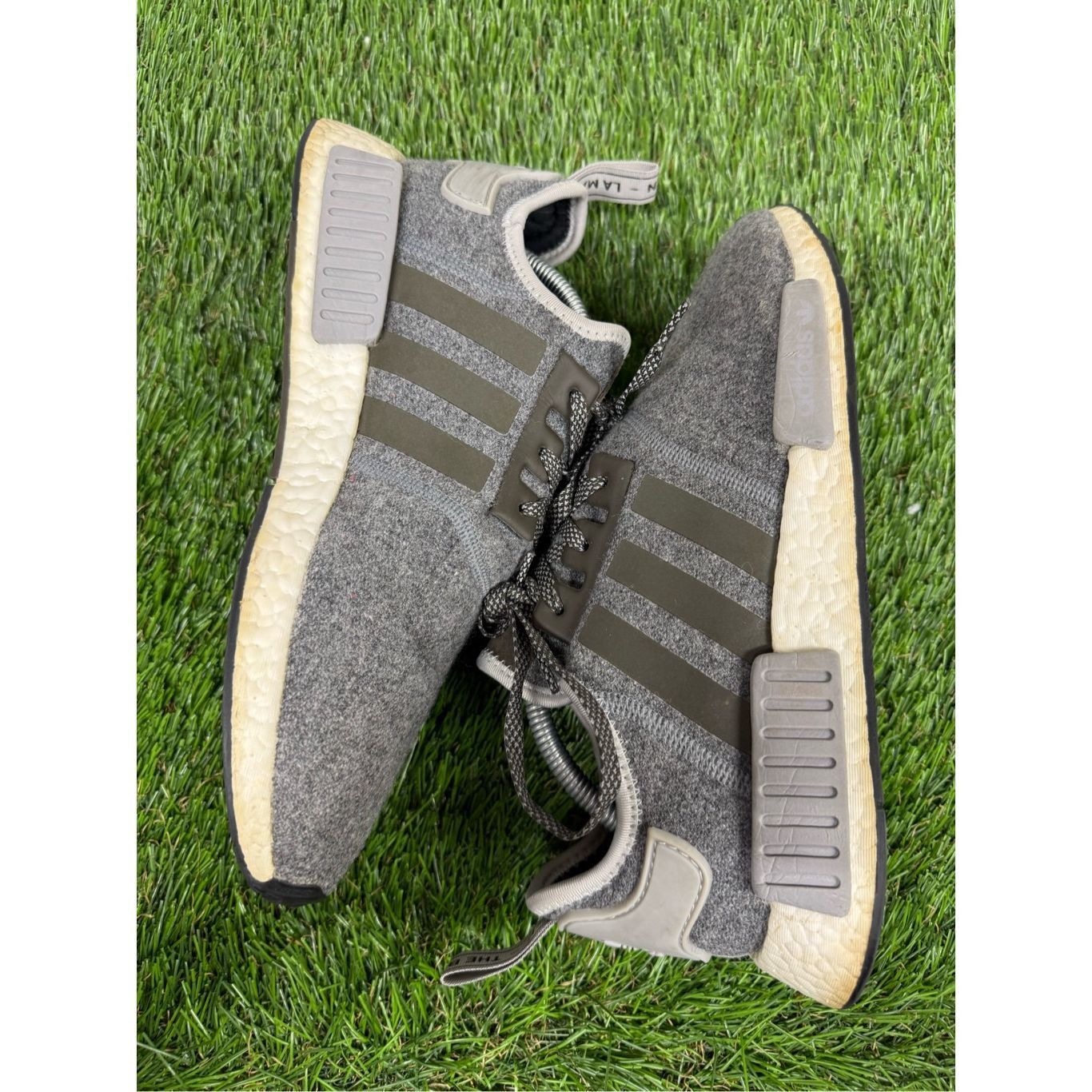 Adidas Size 10 - adidas NMD_R1 Charcoal Wool running athletic sneak Size US 10 / EU 43 - 6 Thumbnail