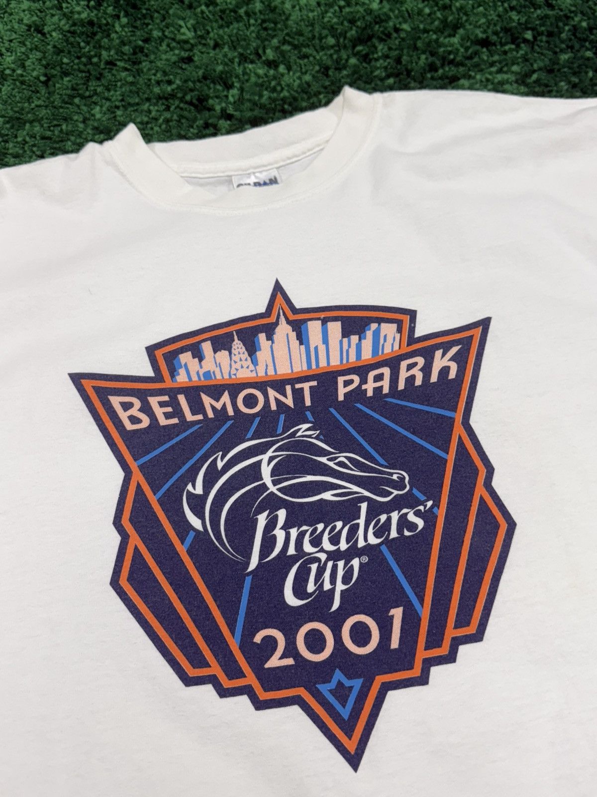 Gildan × Vintage 2001 Horse Racing Belmont Park Breeders Cup Tee XL Size US XL / EU 56 / 4 - 3 Thumbnail