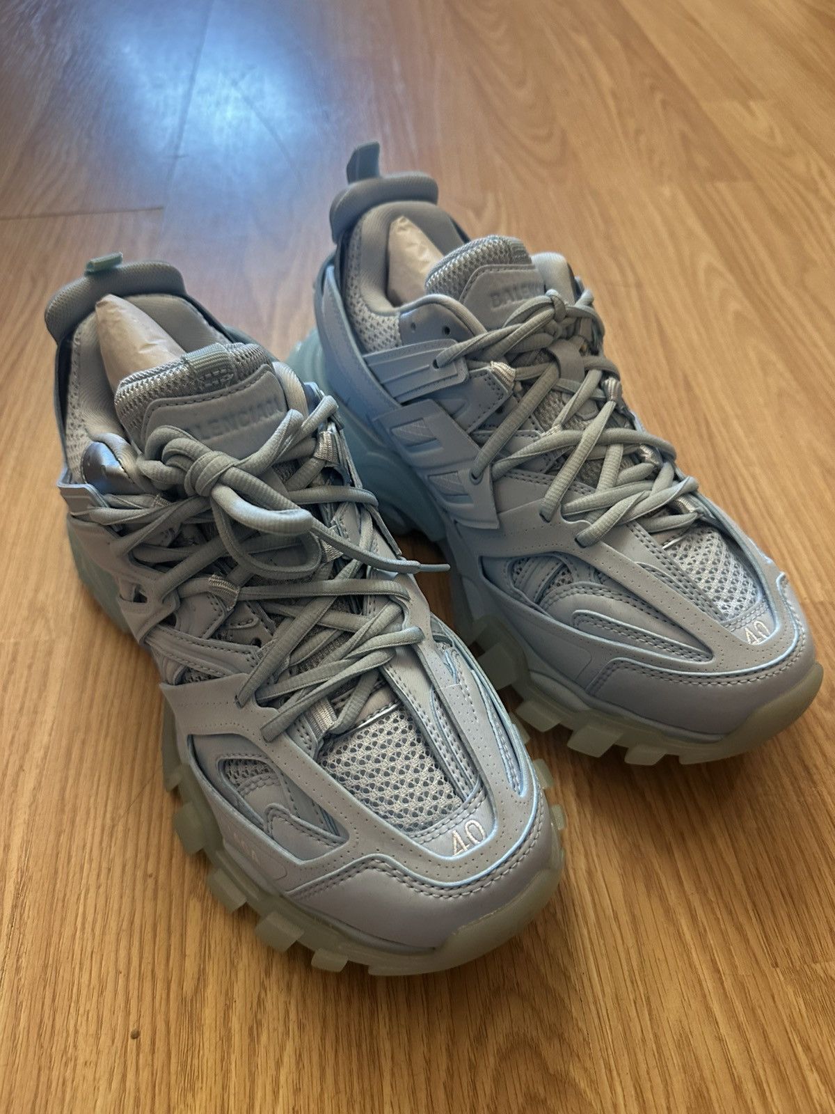 Balenciaga Balenciaga Light Blue Track Clear Sole Sneaker Size 40 Size US 7 / EU 40 - 2 Thumbnail
