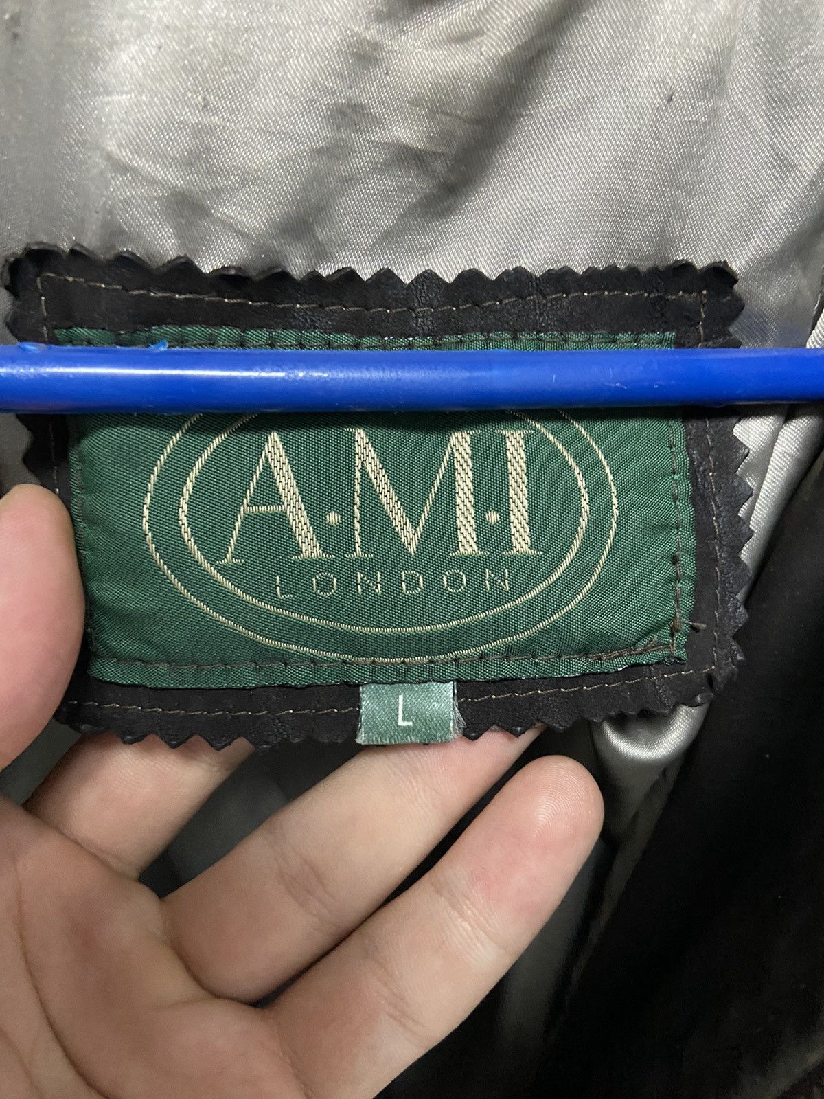 AMI × Vintage AMI London Leather Jacket Vintage Avant Garde Luxury Size US L / EU 52-54 / 3 - 8 Thumbnail