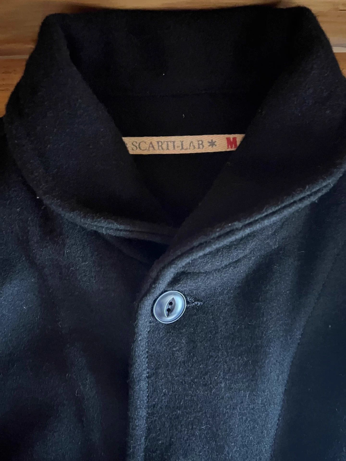 Scarti-Lab SCARTI LAB ITALY SHAWL COLLAR WOOL JACKET BLACK M Size US M / EU 48-50 / 2 - 9 Thumbnail