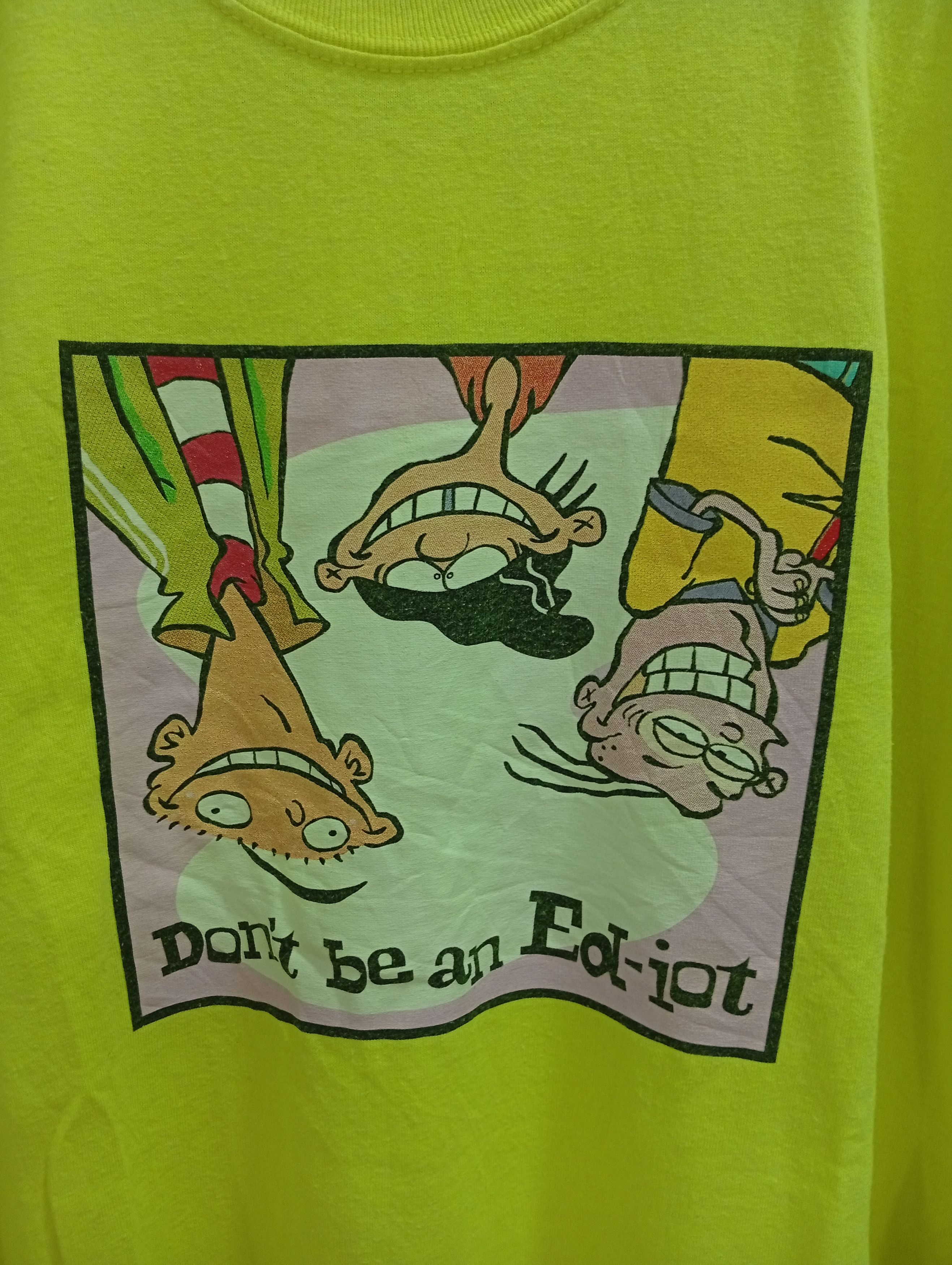 Cartoon Network × Vintage 🔥🔥Ed,Edd N Eddy Don't Be An Ed-iot LS T-Shirt Size US L / EU 52-54 / 3 - 18 Thumbnail