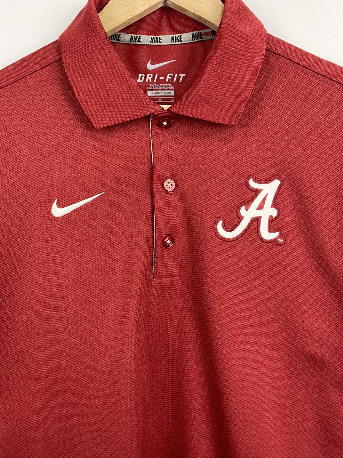 Nike ⚾️ Vintage 90s Nike Alabama Crimson Baseball Polo T-shirt Size US M / EU 48-50 / 2 - 3 Thumbnail