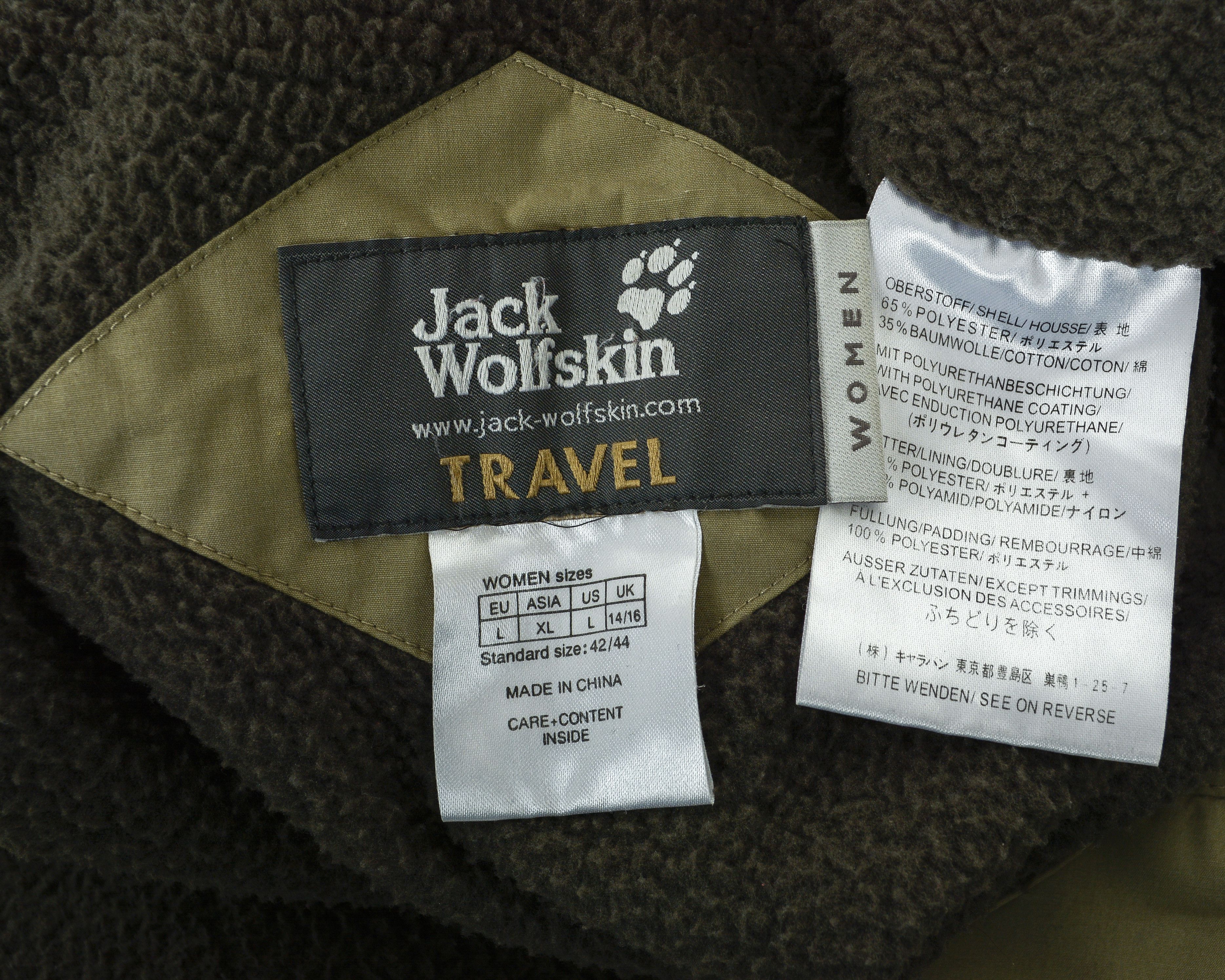 Jack Wolfskin Travel Women UK 14 16 Khaki Jacket Fleece Coat Hiking EU L Size L / US 10 / IT 46 - 6 Thumbnail
