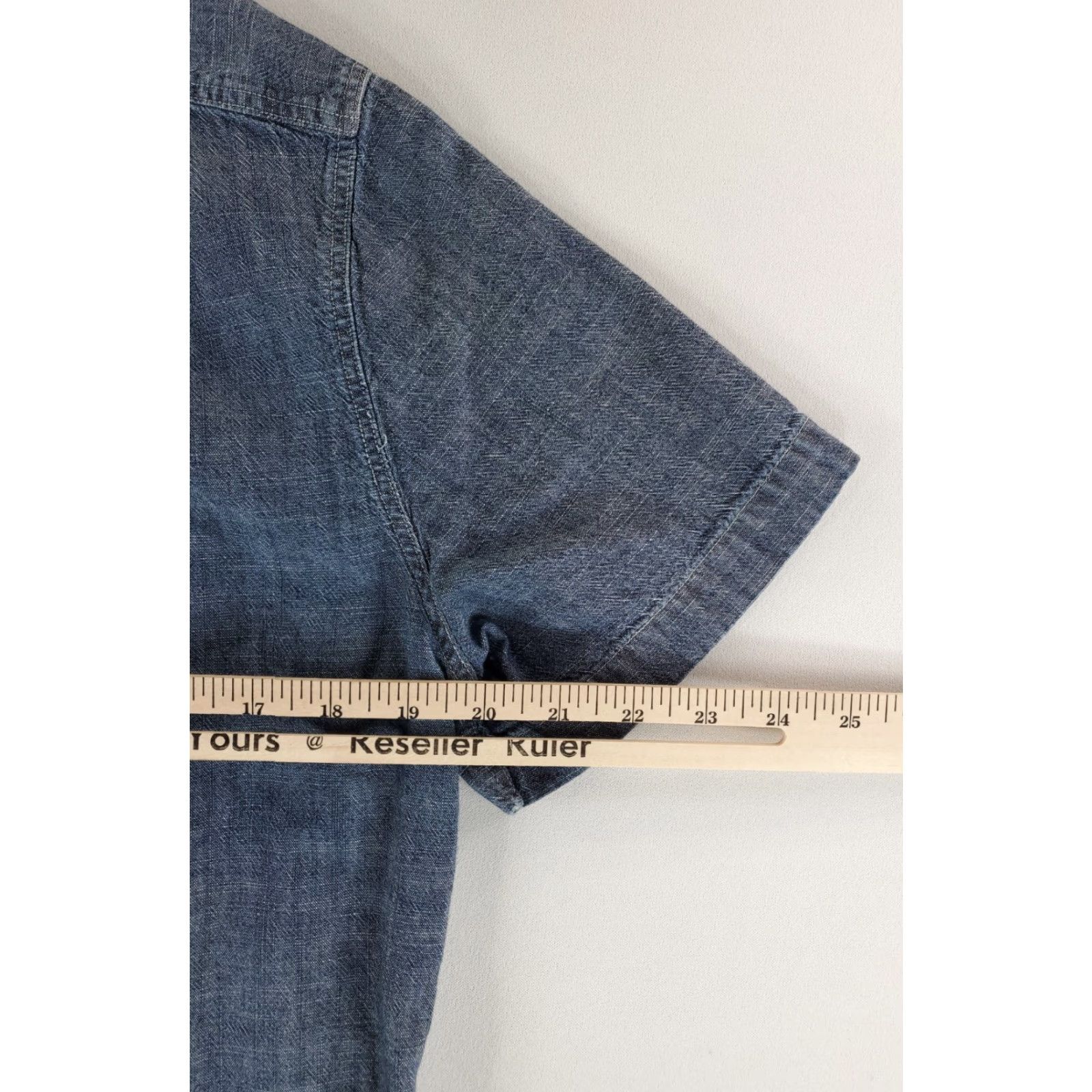 J.Crew J.CREW Chambray Button Up Shirt Short Sleeve Blue Mens M Shirt Size US M / EU 48-50 / 2 - 4 Thumbnail