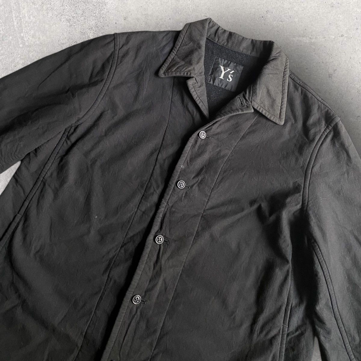 Yohji Yamamoto Y’s Wool Lined Open Collar Jacket Size US M / EU 48-50 / 2 - 2 Thumbnail