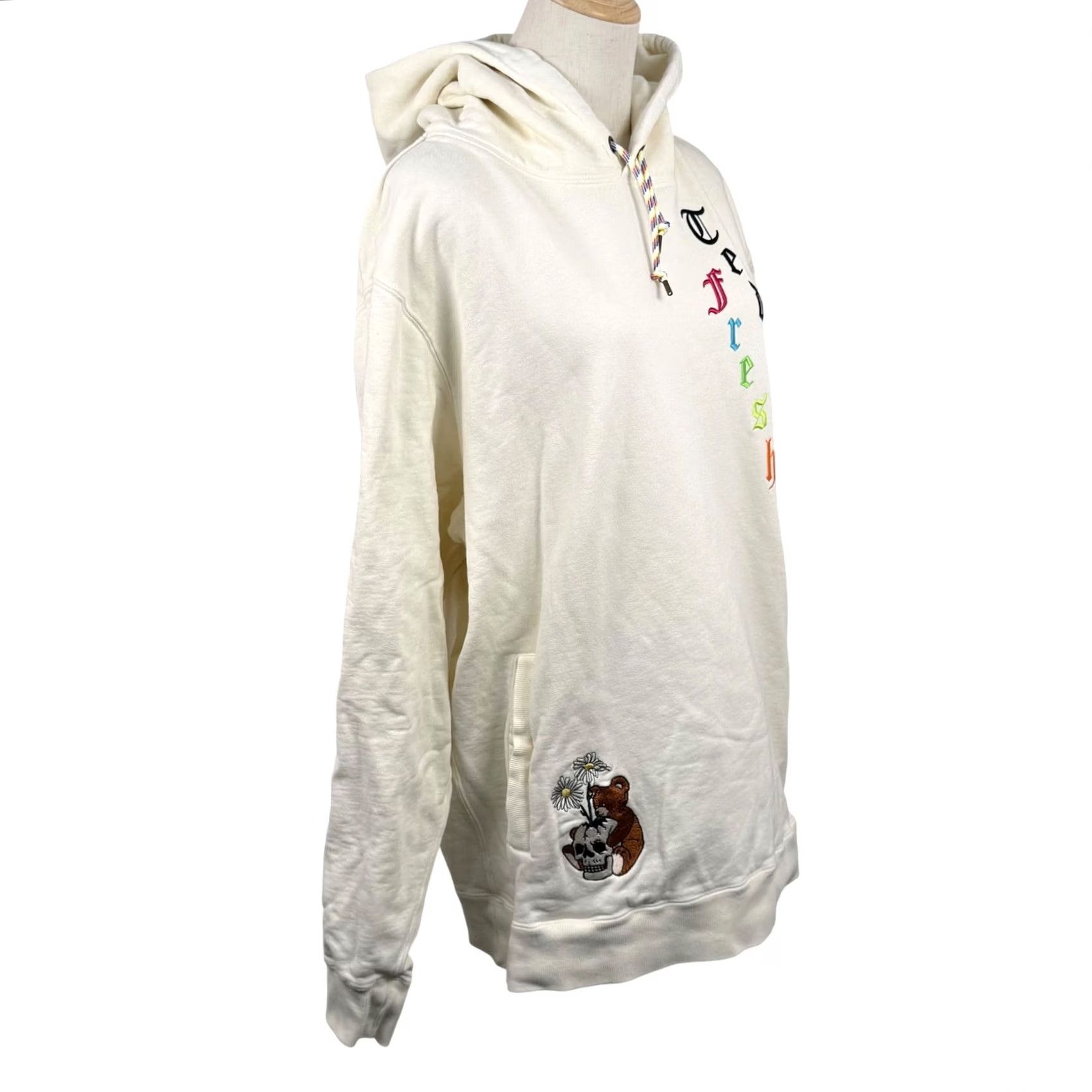 Teddy Fresh Teddy Fresh XL Hoodie Unisex Embroidered Bear Skull Daisies Graphic Print Streetwear Oversized Size US XL / EU 56 / 4 - 4 Thumbnail