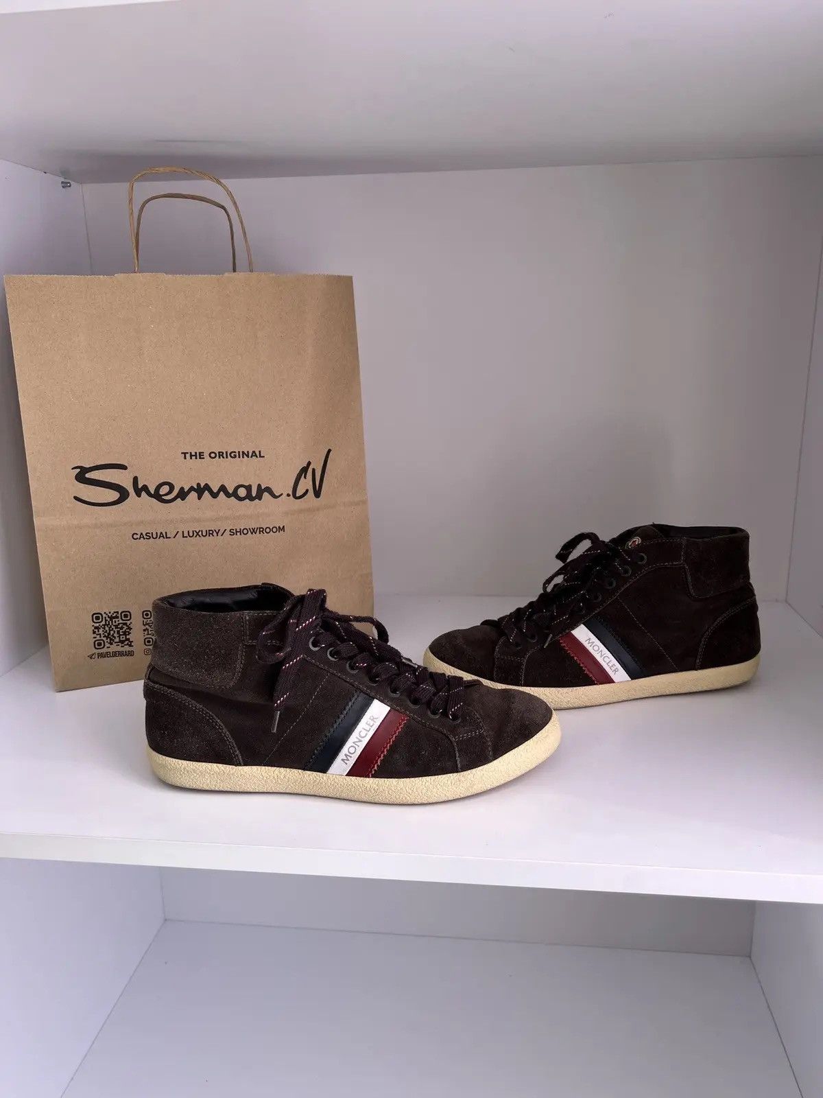 Moncler × Vintage Vintage Moncler sneakers MONTECARLO Cowhide Sherry line Size US 8 / EU 41 - 5 Thumbnail