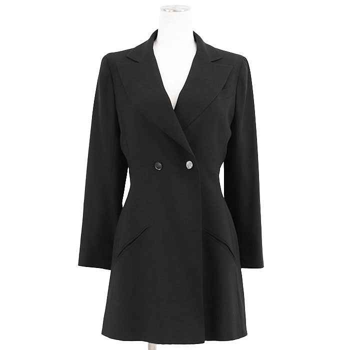 Chanel Chanel Chanel BOUTIQUE Wool Tailored Jacket Leather Outerwear 98P P10815 DUTY FREE for USA Size ONE SIZE - 1 Thumbnail