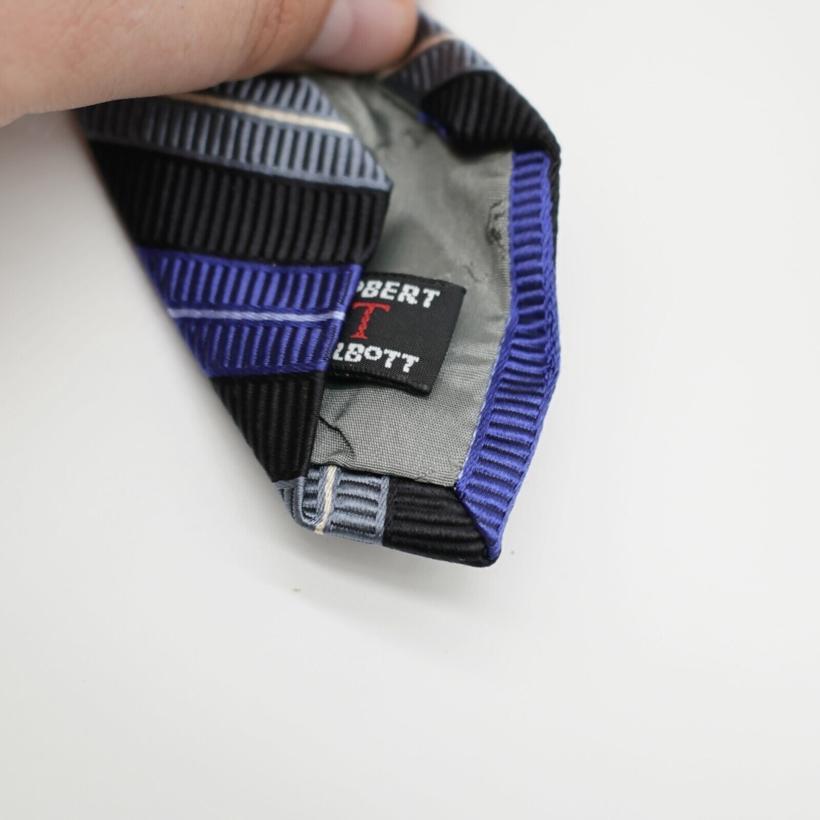 Robert Talbott Robert Talbott Nordstrom Blue Striped Woven Silk / Cotton Ti Size ONE SIZE - 5 Thumbnail