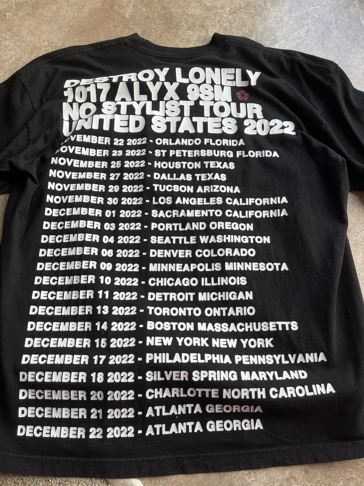 1017 ALYX 9SM × Destroy Lonely Destroy Lonely x Alyx tour merch RARE Size US XL / EU 56 / 4 - 4 Thumbnail