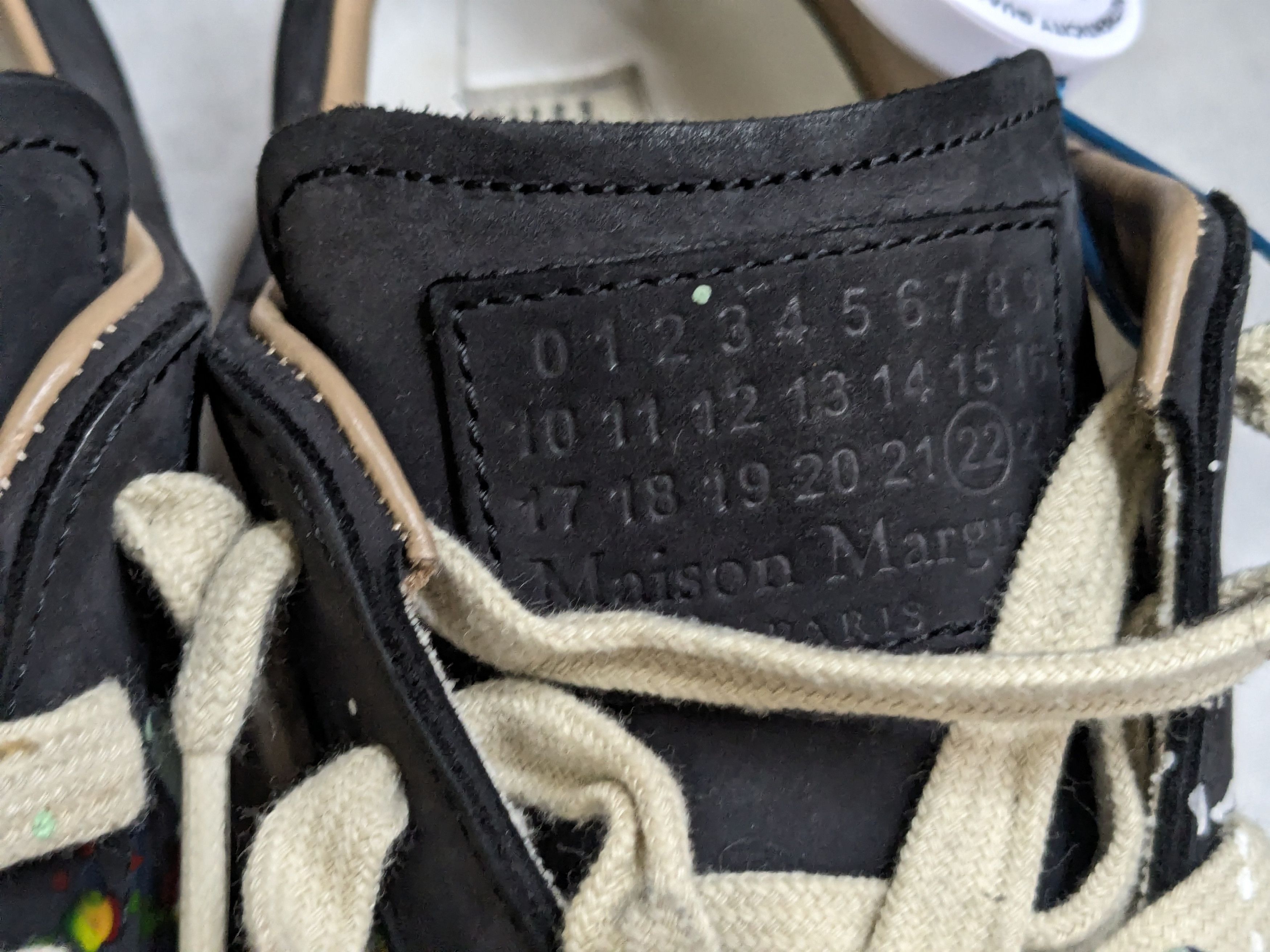 Maison Margiela Maison Margiela GAT Replica Black Paint Splatter 10.5 43.5 Size US 10.5 / EU 43-44 - 8 Thumbnail