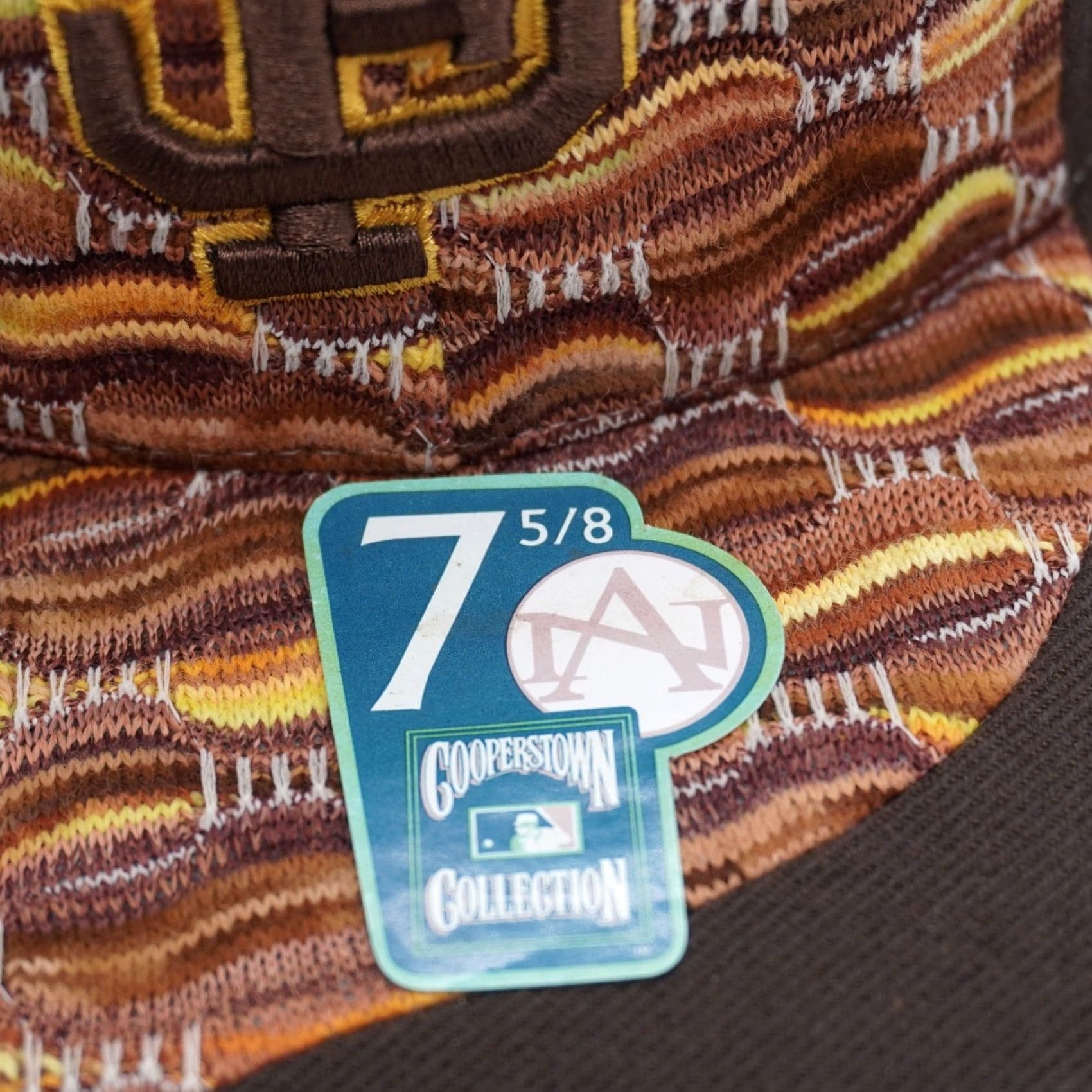 American Needle American Needle SF Giants Hat Mens 7 5/8 Brown Orange Textured Knit Fitted Cap Size ONE SIZE - 2 Thumbnail